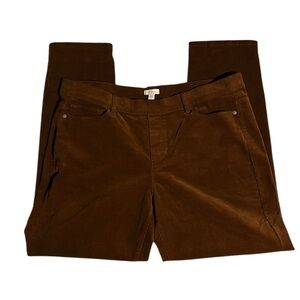 J. Jill Women’s Corduroy Pants in Dark Brown Size LP